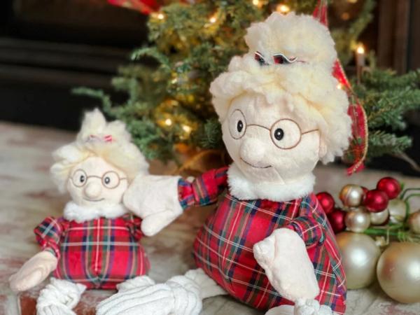 XMAS Hugglefleece Knotties Mrs Claus & Santa